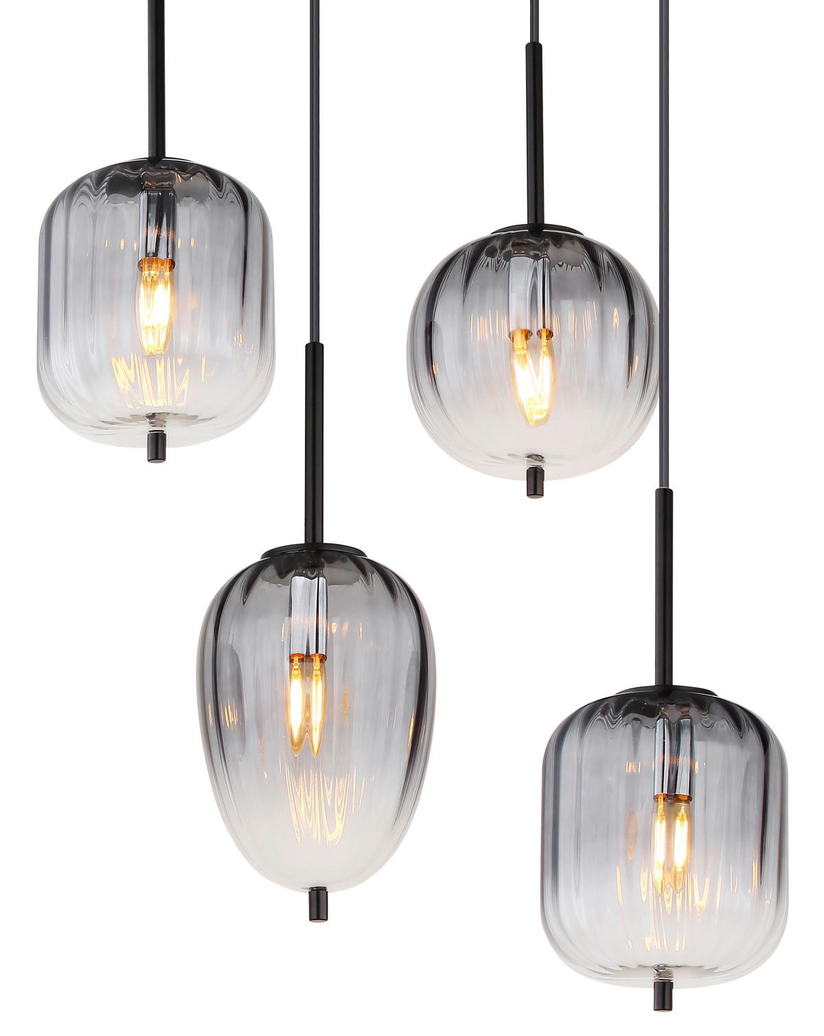 HÄNGELEUCHTE 102,5/32,5/120 cm  - Klar/Schwarz, Design, Glas/Kunststoff (102,5/32,5/120cm)