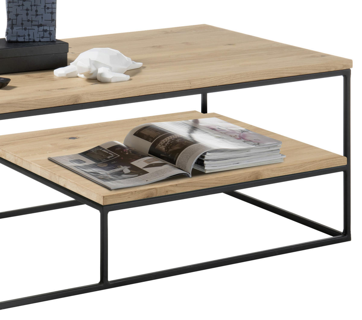 SOFFBORD i trä, metall 110/60/42 cm  - svart/ekfärgad, Design, metall/trä (110/60/42cm) - Livetastic