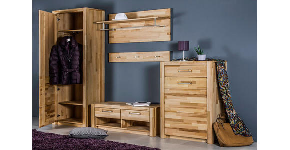 GARDEROBENPANEEL  in 100/105/27 cm  - Buchefarben, KONVENTIONELL, Holz (100/105/27cm) - Hom`in