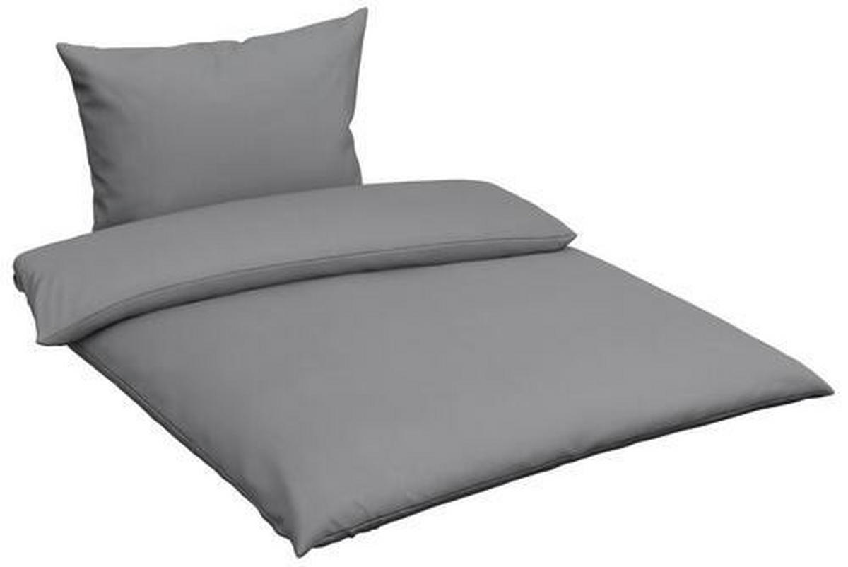 POSTELJNINA Uni 140/220 cm saten siva  - siva, Basics, tekstil (140/220cm) - Novel