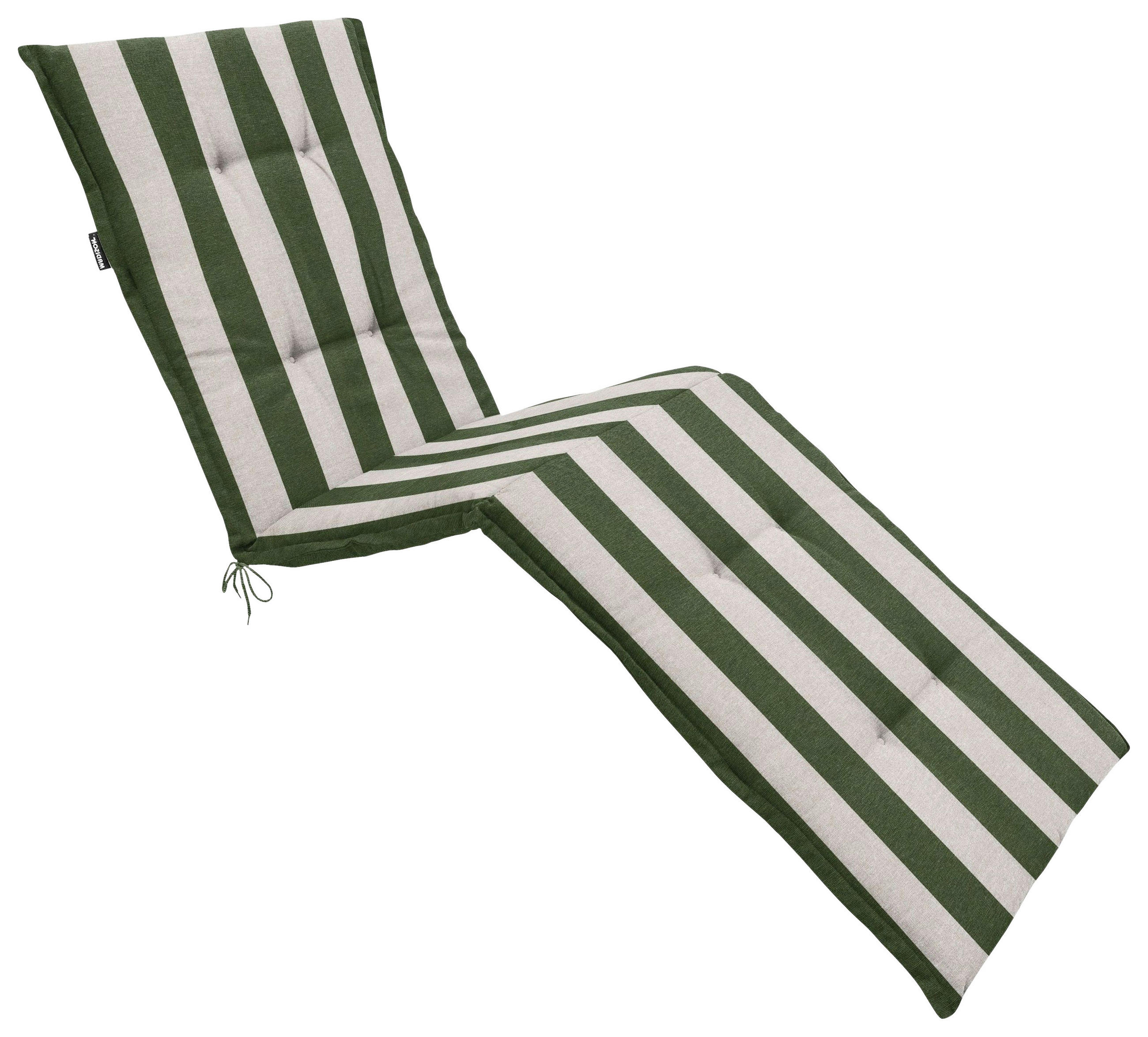 LIEGENAUFLAGE Streifen  - Creme/Grün, Basics, Textil (200/6/65cm)