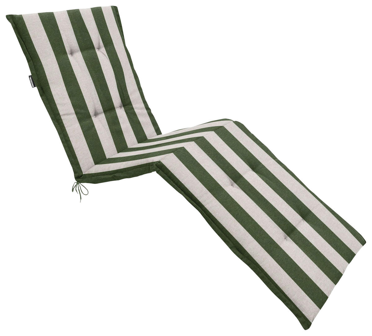 LIEGENAUFLAGE Streifen  - Creme/Grün, Basics, Textil (200/6/65cm)