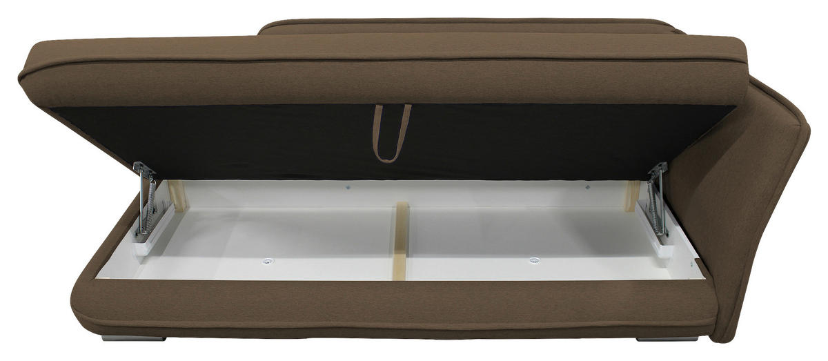 LIEGE Flachgewebe Braun  - Silberfarben/Braun, Design, Kunststoff/Textil (224/84/99/107cm) - MID.YOU