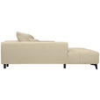 ECKSOFA  in Chenille Beige  222/279 cm  - Beige/Schwarz, KONVENTIONELL, Kunststoff/Textil (222/279cm) - Hom`in