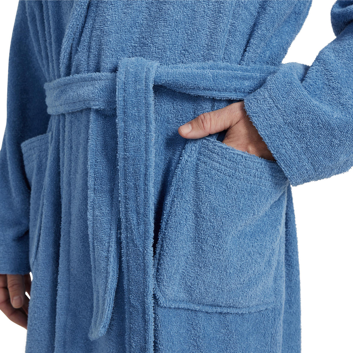 BADEMANTEL L Unisex  - Blau, Basics, Textil (Lnull) - Moeve