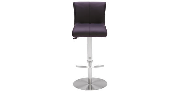BARHOCKER in Metall, Textil Edelstahlfarben, Schwarz - Edelstahlfarben/Schwarz, Design, Textil/Metall (42/110/43cm) - Dieter Knoll