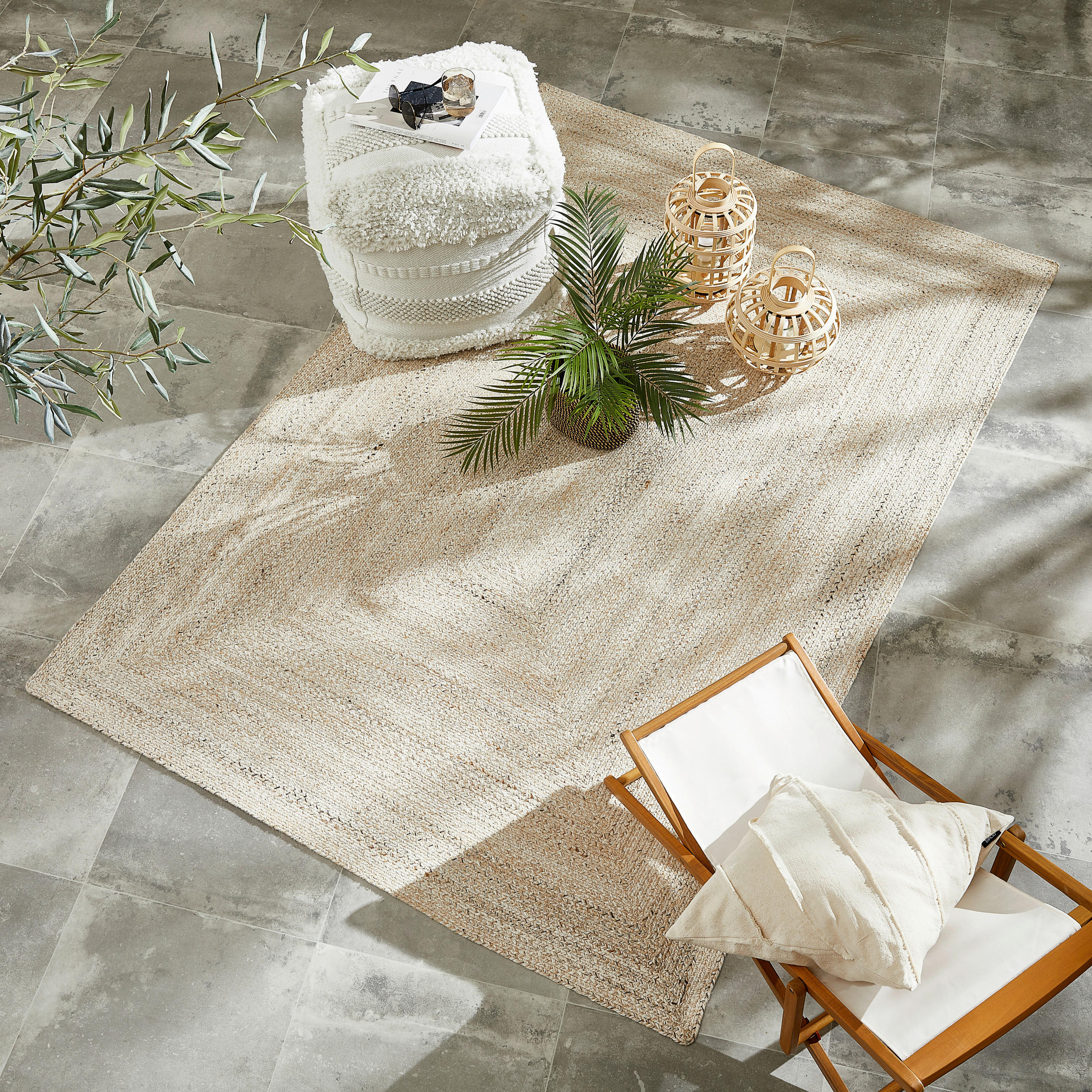 OUTDOORTEPPICH 120/180 cm Beige  - Beige, KONVENTIONELL, Textil (120/180cm) - Ambia Garden