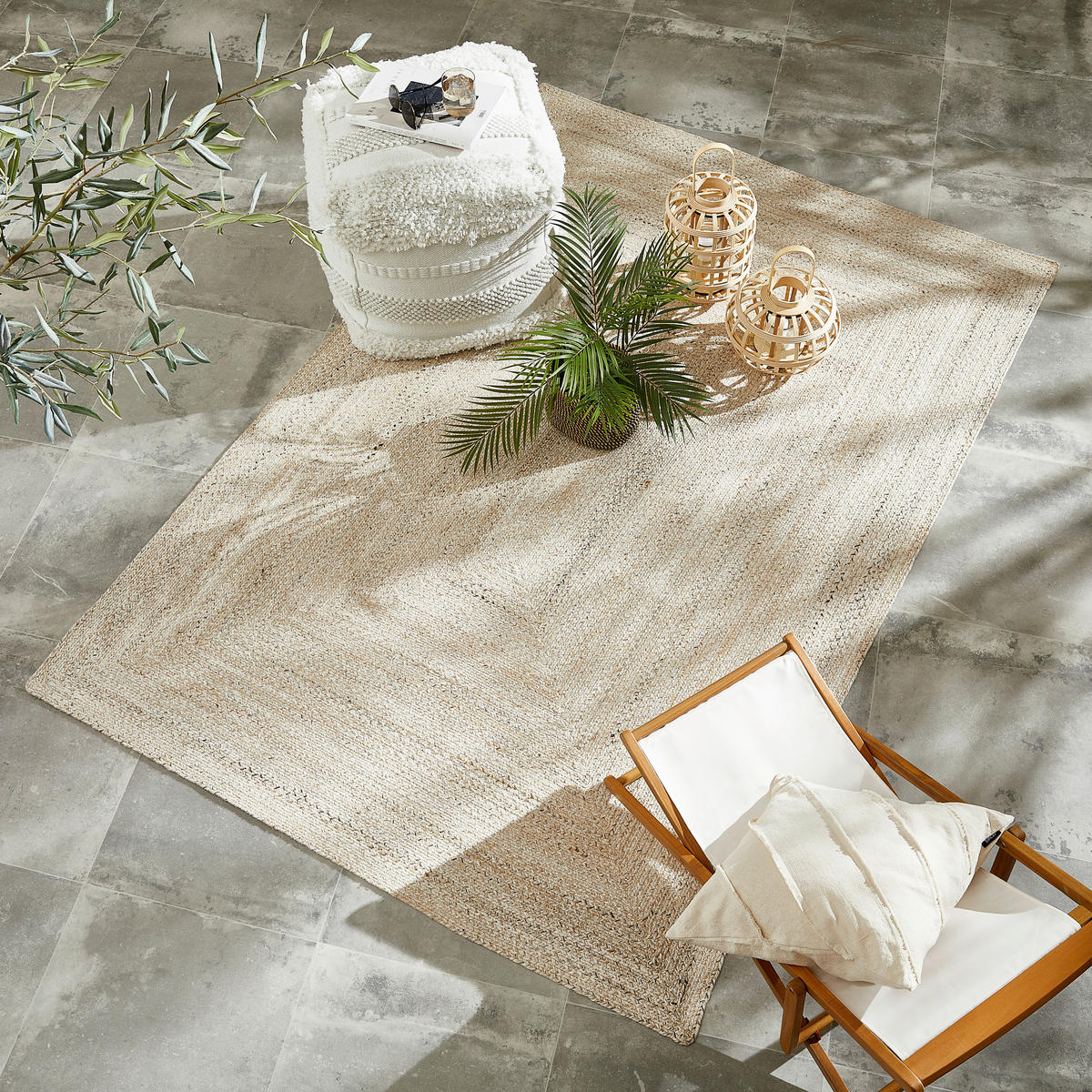 OUTDOORTEPPICH 120/180 cm Beige  - Beige, KONVENTIONELL, Textil (120/180cm) - Ambia Garden