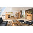 WOHNWAND Eiche massiv - Silberfarben/Schwarz, Design, Glas/Holz (378/200/54cm) - MUSTERRING