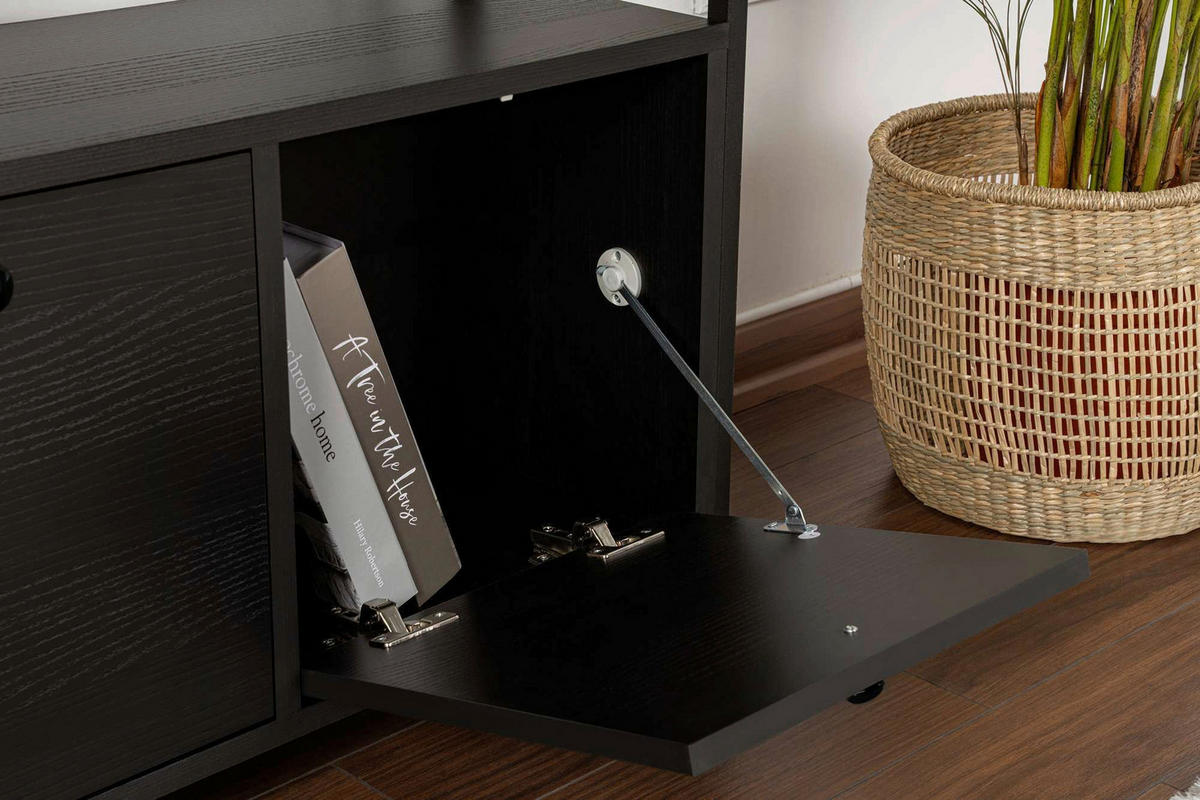 KOMMODE , 120/77/30 cm,  - Schwarz, MODERN, Holzwerkstoff (120/77/30cm) - MID.YOU