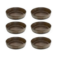 SUPPENTELLERSET RAW 6-teilig  - Braun, Basics, Keramik (19,4/4,5cm) - Aida