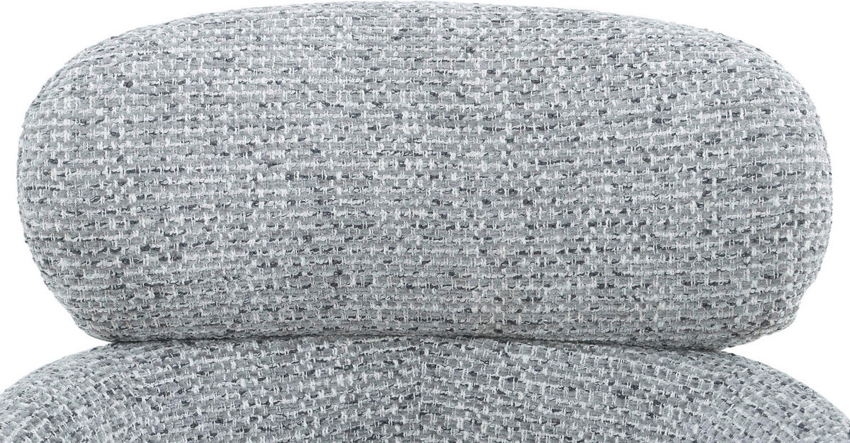 ARMLEHNSTUHL  in Eisen Webstoff  - Hellgrau/Schwarz, MODERN, Textil/Metall (60/84/64cm) - MID.YOU