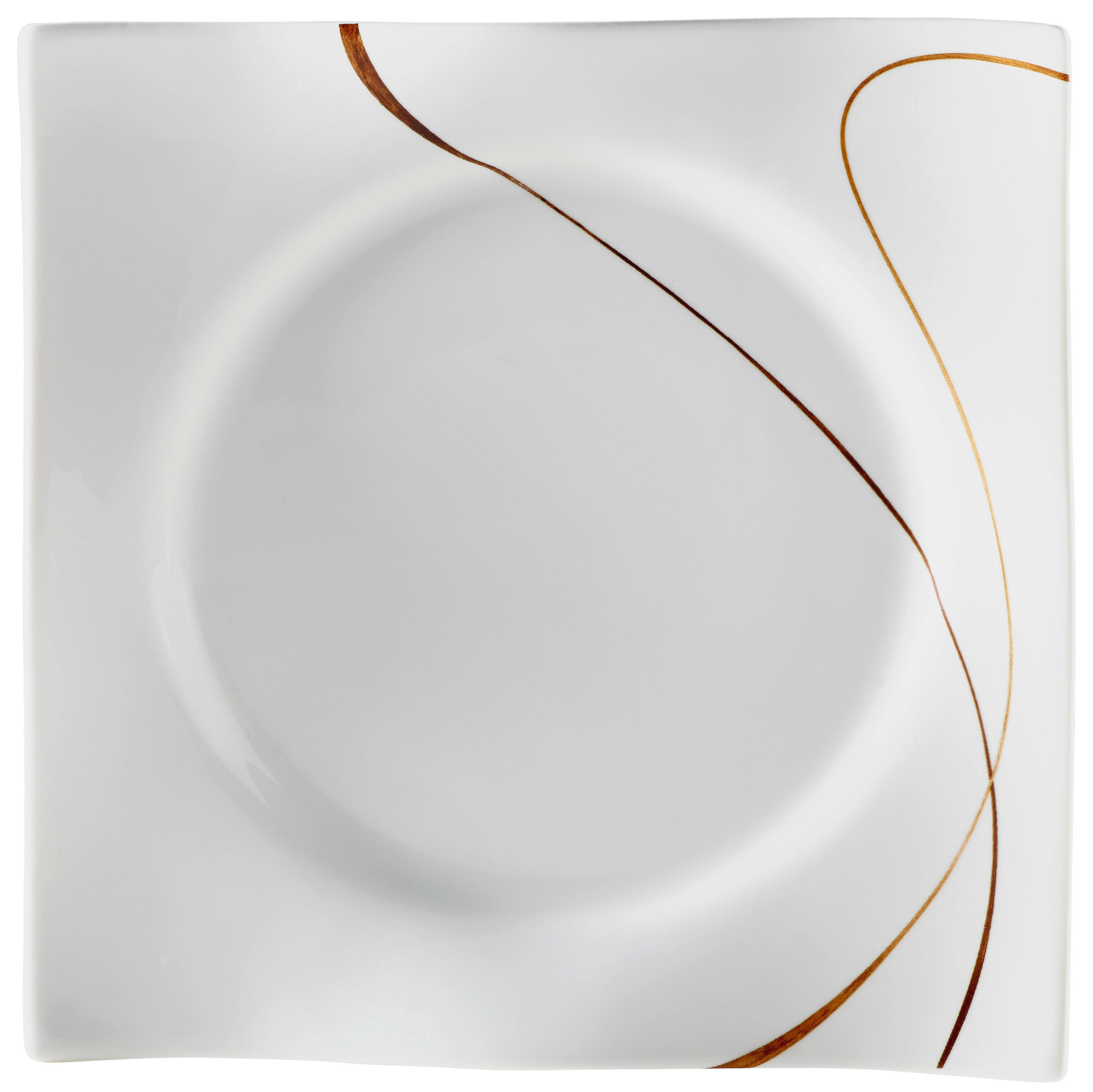 ASSIETT 20,5 cm  - vit/brun, Design, keramik (20,5cm) - Ritzenhoff Breker