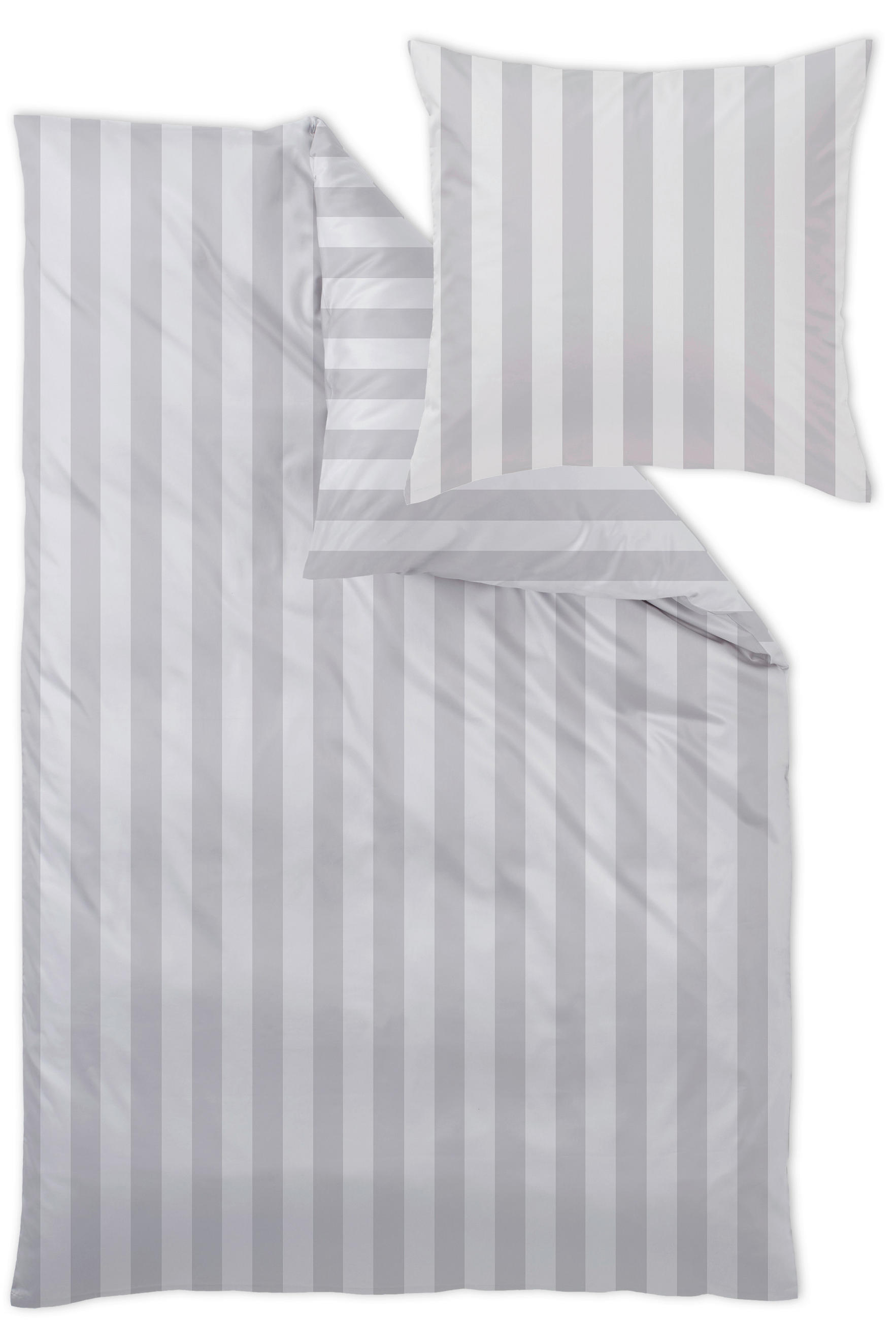 POSTELJNINA COMO 140/200 cm damast siva  - siva, Basics, tekstil (140/200cm) - Curt Bauer