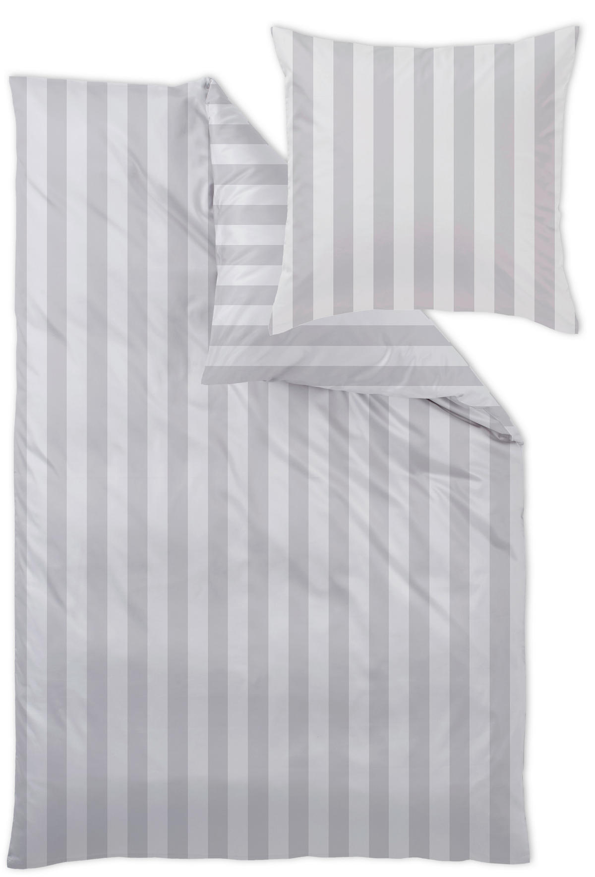 POSTELJNINA COMO 140/200 cm damast siva  - siva, Basics, tekstil (140/200cm) - Curt Bauer