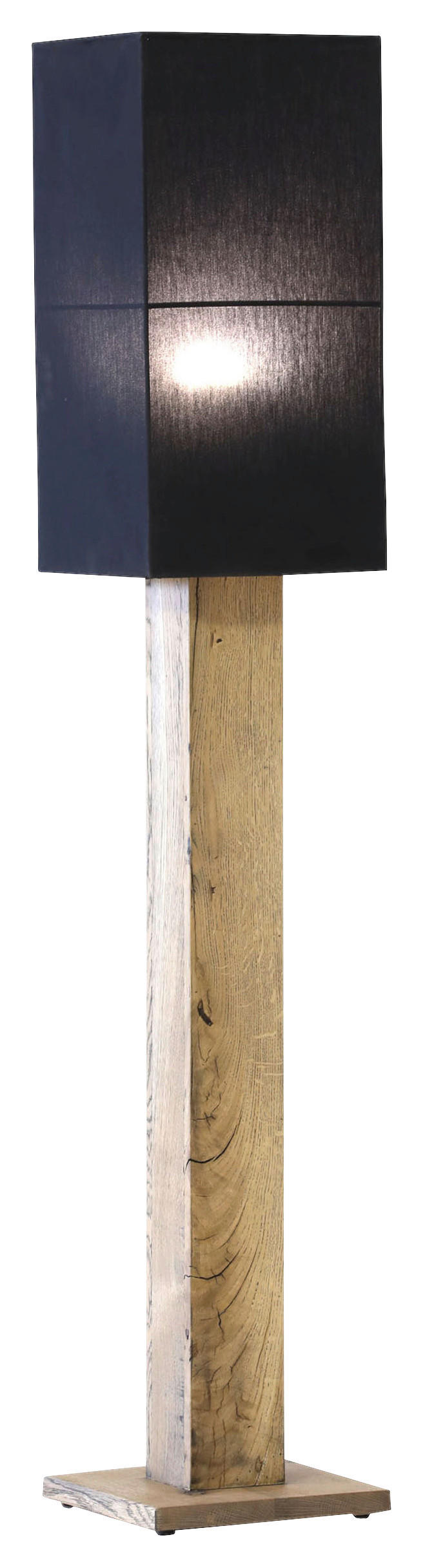 STEHLEUCHTE  30/166/30 cm   - Schwarz/Naturfarben, Design, Holz/Textil (30/166/30cm)