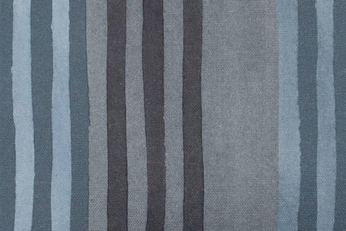SESSELAUFLAGE in Anthrazit, Blau Streifen  - Blau/Anthrazit, Basics, Textil (98/46/8cm) - Gardenson