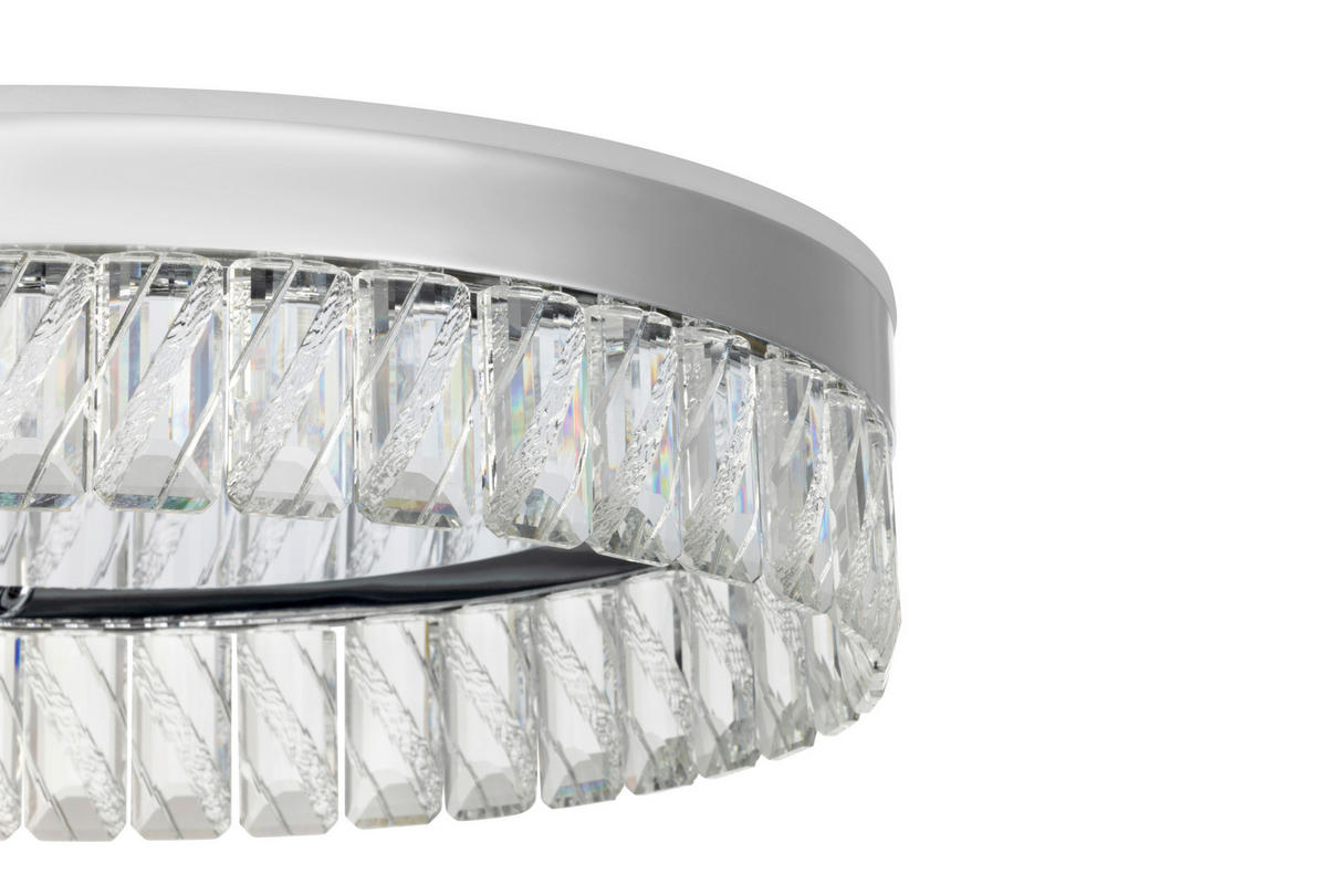 LED-DECKENLEUCHTE Bunda 40/11 cm  - Klar, Design, Glas/Kunststoff (40/11cm) - Glandor