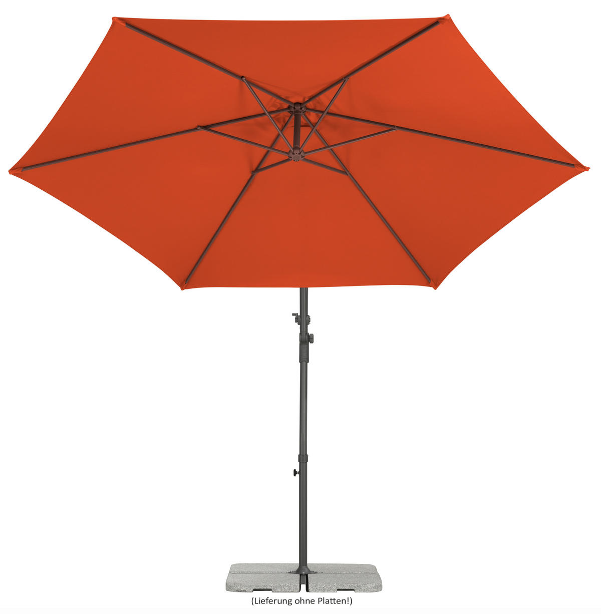 BOČNÍ SLUNEČNÍK 278/263/300 cm - terracotta/antracitová, Basics, kov/textil (278/263/300cm)