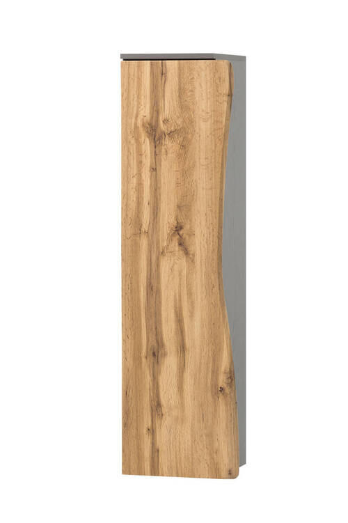 MIDISCHRANK 30/130/35 cm - Silberfarben/Eiche Wotan, Natur, Holzwerkstoff/Kunststoff (30/130/35cm) - Xora