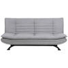 SCHLAFSOFA in Chenille Hellgrau  - Hellgrau/Schwarz, Design, Textil/Metall (196/91/98cm) - MID.YOU