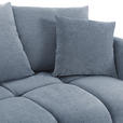 BIGSOFA Flachgewebe Blau  - Blau/Schwarz, KONVENTIONELL, Holz/Textil (290/78/115cm) - Carryhome