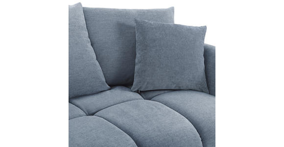 BIGSOFA Flachgewebe Blau  - Blau/Schwarz, KONVENTIONELL, Holz/Textil (290/78/115cm) - Carryhome