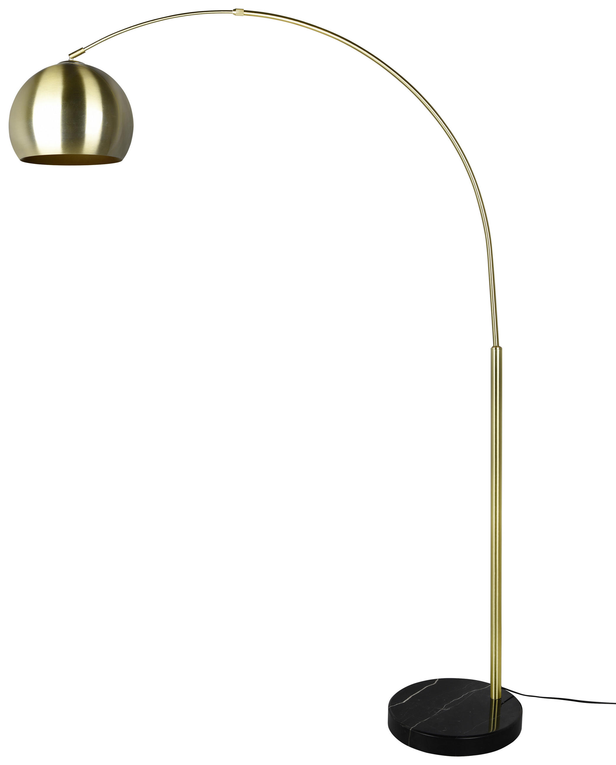 BÖJD LAMPA 38,00/200 cm - mässingsfärgad/svart, Basics, metall/sten (38,00/200cm)