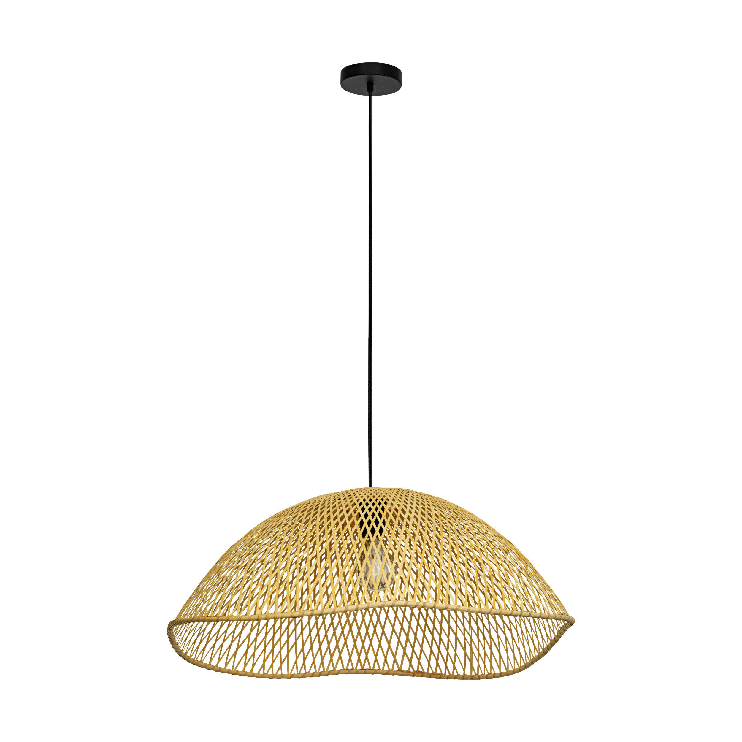 HÄNGELEUCHTE Sambucona 72/150 cm  - Schwarz, Natur, Holz/Metall (72/150cm) - Eglo