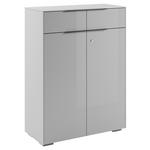 AKTENSCHRANK Anthrazit, Weiß, Hellgrau  - Anthrazit/Hellgrau, MODERN, Glas/Holzwerkstoff (80,8/110,2/37,2cm) - Voleo