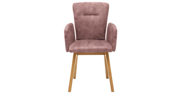 ARMLEHNSTUHL in Holz, Textil Altrosa - Altrosa, KONVENTIONELL, Holz/Textil (57/91/66cm) - Dieter Knoll