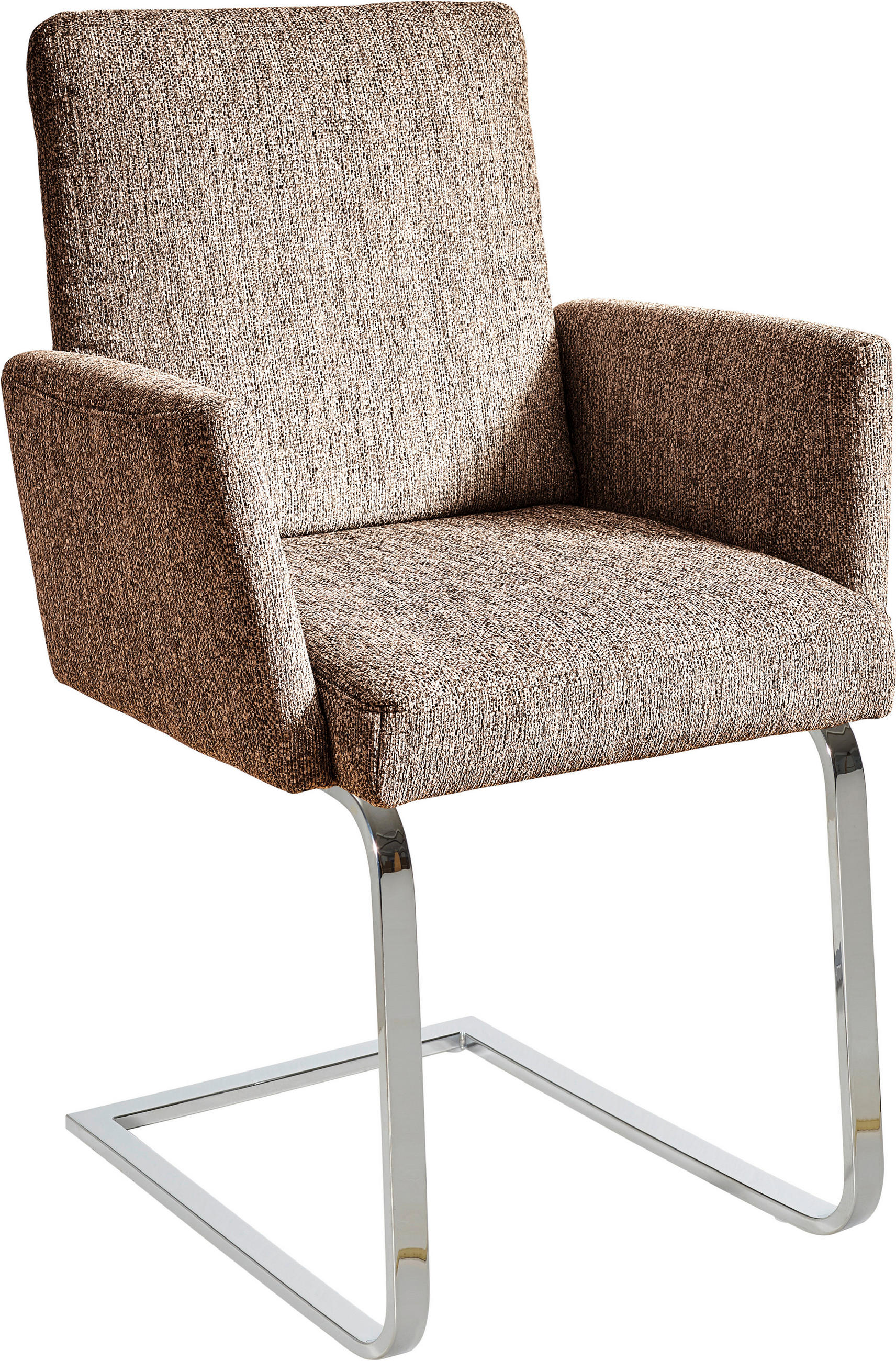 ARMLEHNSTUHL  in Stahl Flachgewebe  - Chromfarben/Orange, Design, Textil/Metall (60/92/60cm) - Dieter Knoll