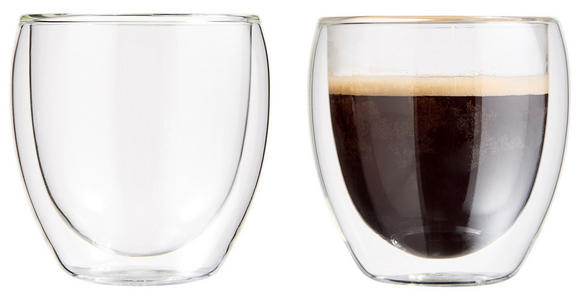 KAFFEEGLAS - Klar, KONVENTIONELL, Glas (8,8/8,9cm) - Novel