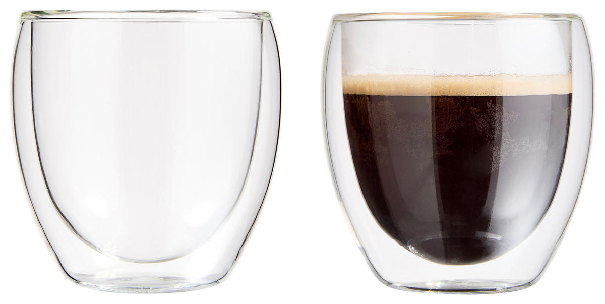 KAFFEEGLAS - Klar, KONVENTIONELL, Glas (8,8/8,9cm) - Novel