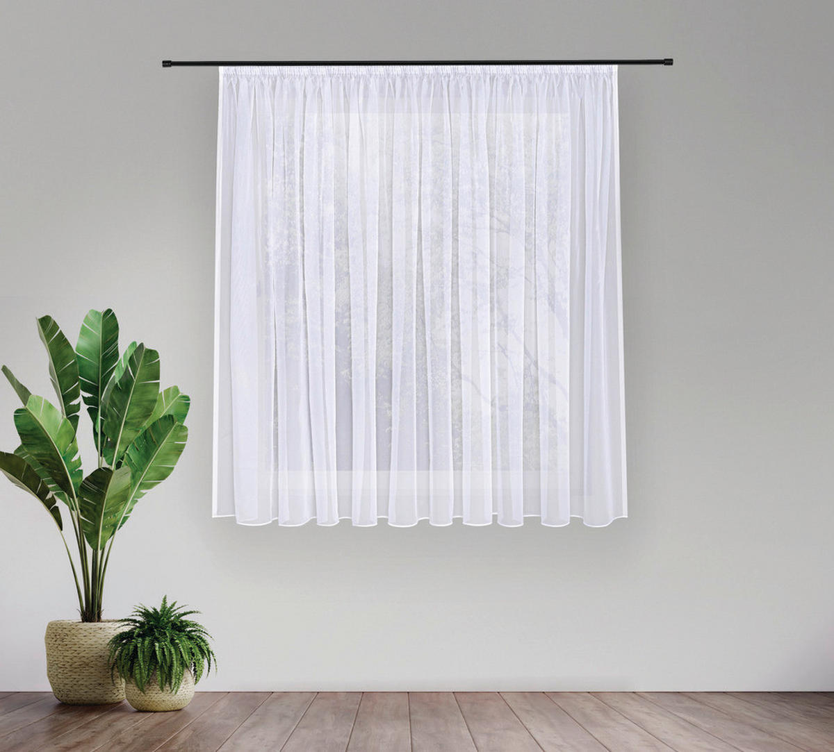 FERTIGSTORE  transparent  300/175 cm   - Weiß, Basics, Textil (300/175cm)