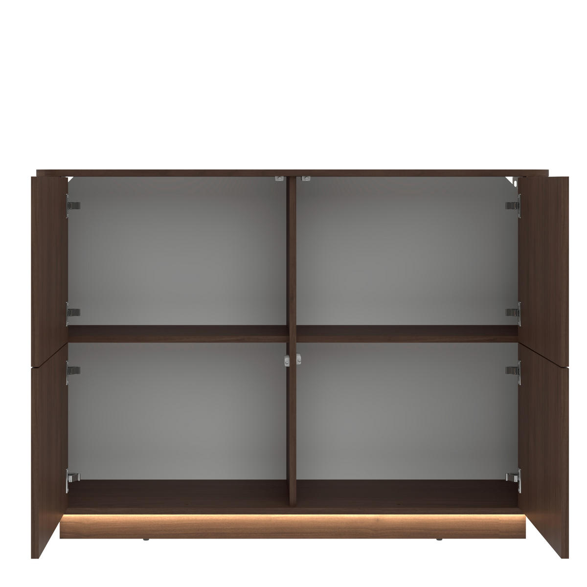KOMMODE Sand Minimal, 124,4/89,5/40 cm,  - Walnussfarben, Design, Holzwerkstoff (124,4/89,5/40cm) - MID.YOU