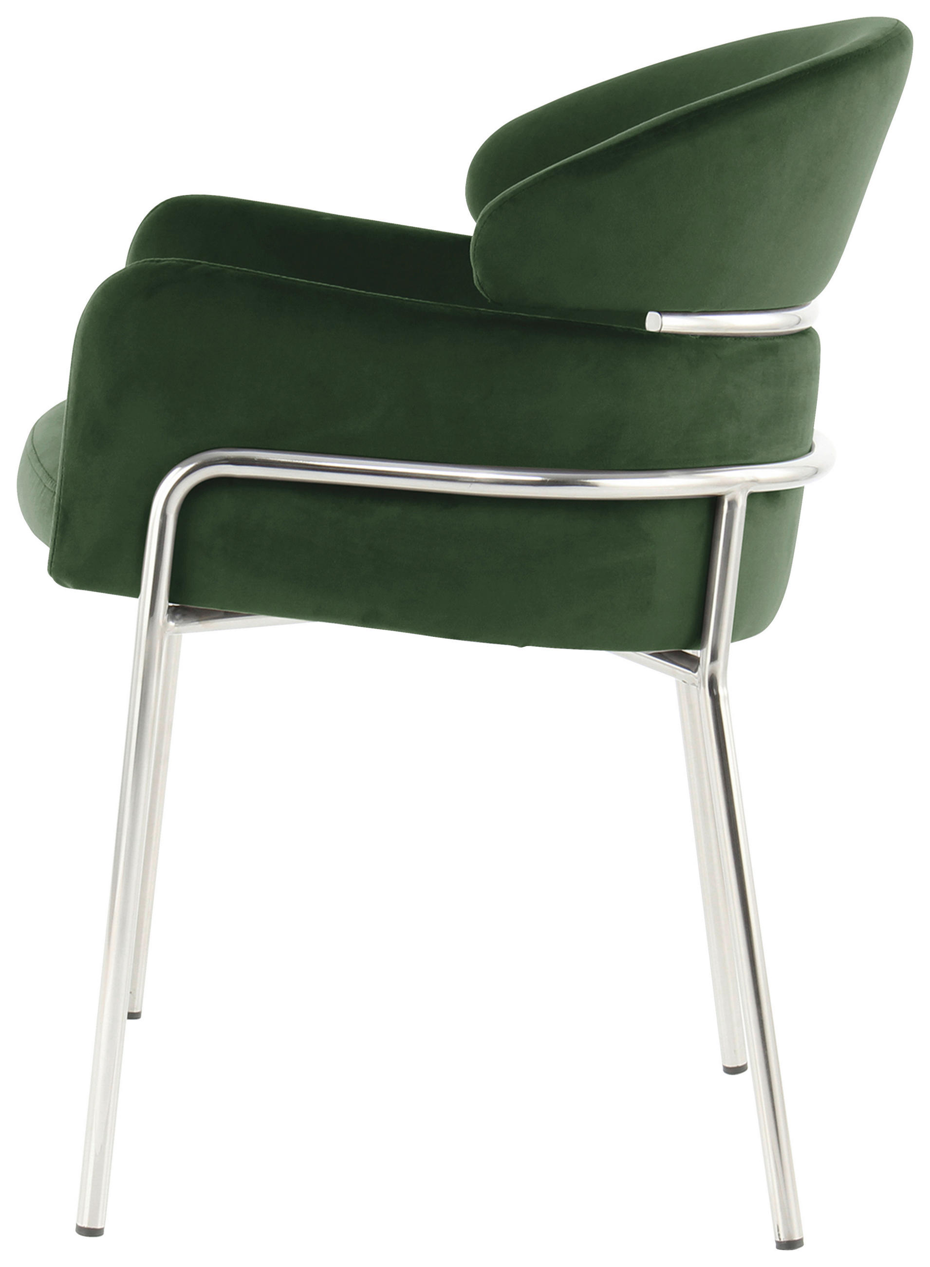 ARMLEHNSTUHL  in Edelstahl  - Silberfarben, Design, Kunststoff/Metall (58/79/57cm) - Kayoom