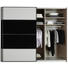 SCHWEBETÜRENSCHRANK in Schwarz, Weiß - Schwarz/Weiß, Design, Glas/Holzwerkstoff (280/223/68cm) - Cantus SCHWEBETÜRENSCHRANK in Schwarz, Weiß - Schwarz/Weiß, Design, Glas/Holzwerkstoff (280/223/68cm) - Cantus