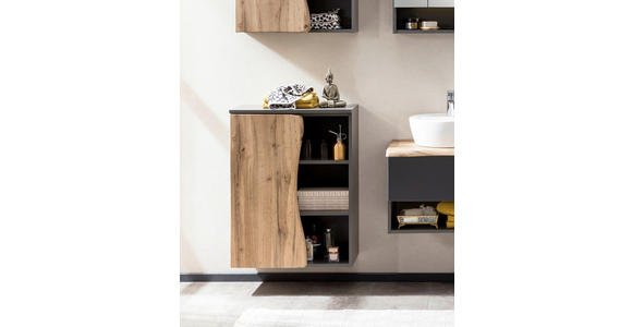 UNTERSCHRANK 60/79/35 cm   - Silberfarben/Eiche Wotan, Natur, Holzwerkstoff/Kunststoff (60/79/35cm) - Xora