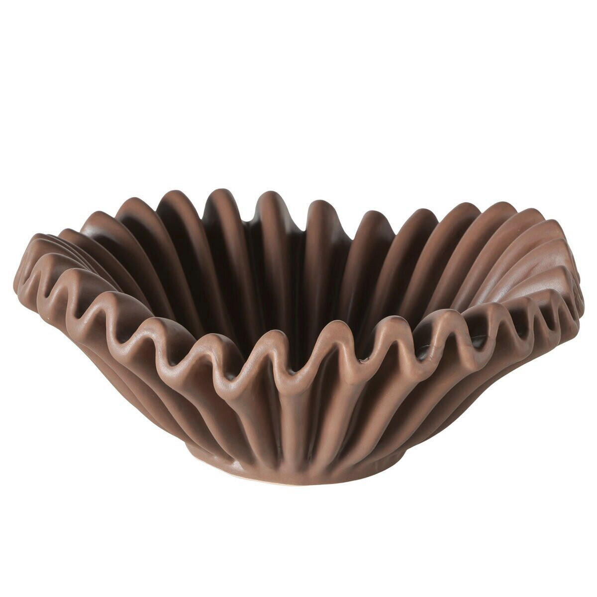 DEKOSCHALE - Dunkelbraun, Basics, Keramik (24/24/8,8cm) - Ambia Home