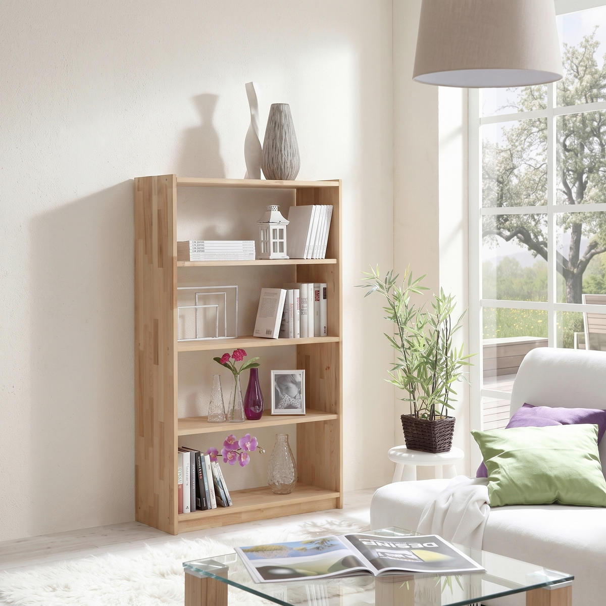 REGAL 80/145/31 cm barve bukve  - barve bukve, Basics, les (80/145/31cm) - Livetastic