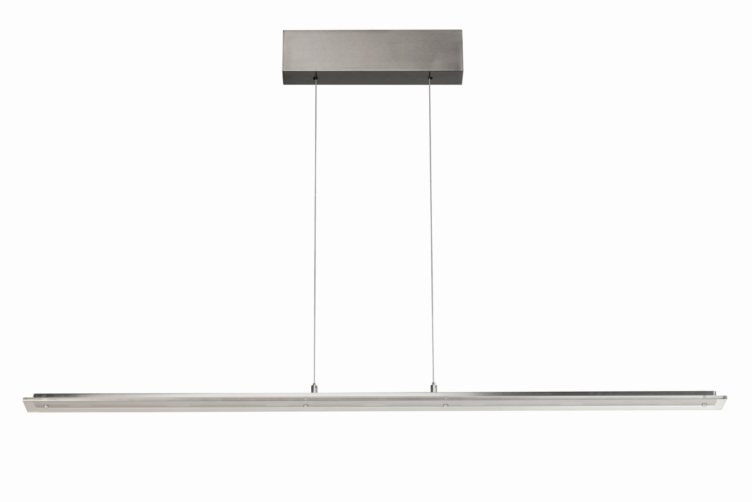 LED-HÄNGELEUCHTE Torvi 135/9/150 cm   - Nickelfarben, Design, Glas/Metall (135/9/150cm) - Fischer & Honsel