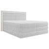 BOXSPRINGBETT 180/200 cm  in Hellgrau  - Hellgrau/Schwarz, Trend, Holz/Holzwerkstoff (180/200cm) - Boxxx