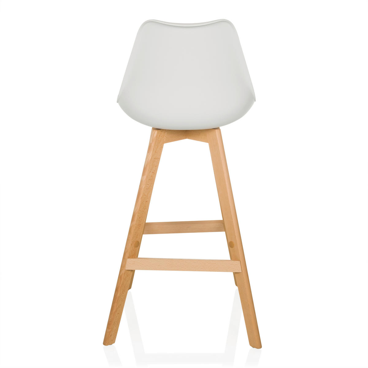 BARHOCKER-SET Weiß abwischbar  - Buchefarben/Weiß, MODERN, Holz/Kunststoff (51/99/51cm) - MID.YOU