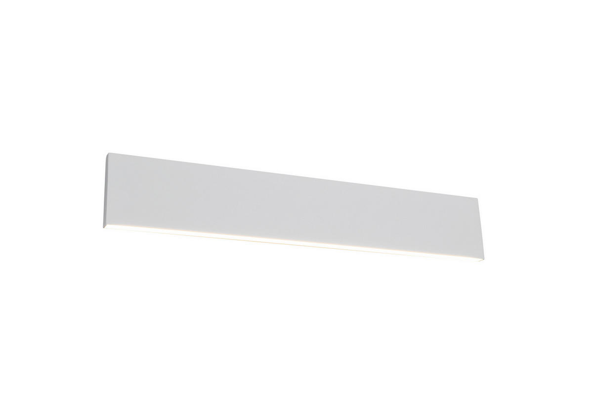 NÁSTENNÉ LED SVIETIDLO, 47/8/4,5 cm - biela, Basics, kov/plast (47/8/4,5cm)