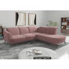 ECKSOFA ZOE E Aubergine Chenille  - Aubergine/Schwarz, KONVENTIONELL, Textil/Metall (300/267cm) - Sit & More