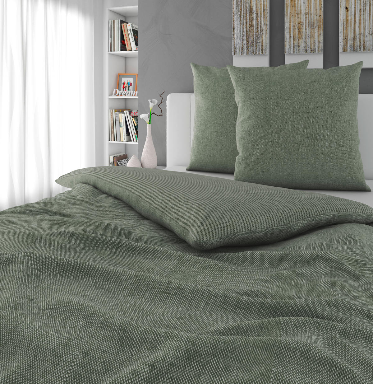 WENDEBETTWÄSCHE Flanell 200/200 cm  - Textil (200/200cm) - Novel