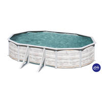 POOL-SET 2024 500/300/120 cm  - Weiß, KONVENTIONELL, Metall (500/300/120cm) - Gre