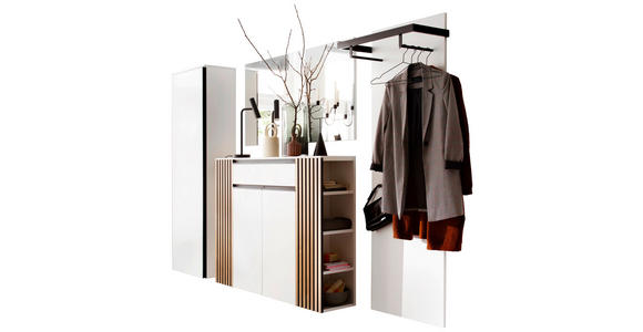 GARDEROBE 4-teilig  in 280/200/30 cm  - Eichefarben/Weiß, Design, Holz/Holzwerkstoff (280/200/30cm) - Moderano