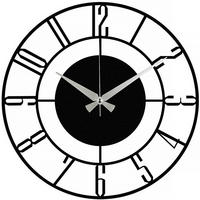 WANDUHR Schwarz 48/48/4 cm  - Schwarz, LIFESTYLE, Metall (48/48/4cm)